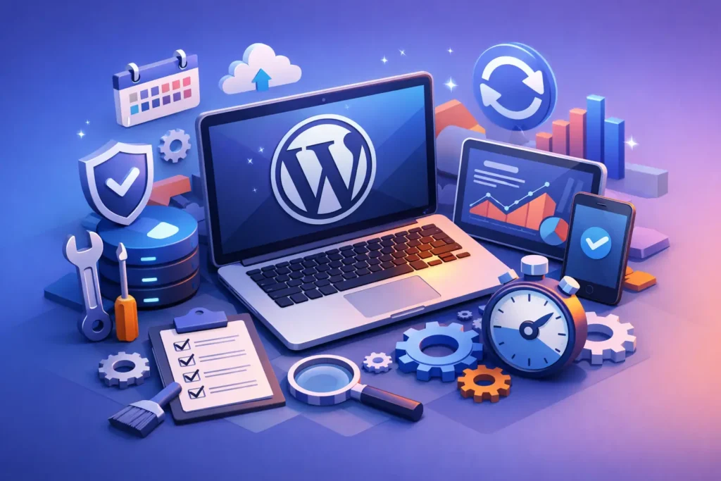 Месечна поддръжка на WordPress сайт: какво